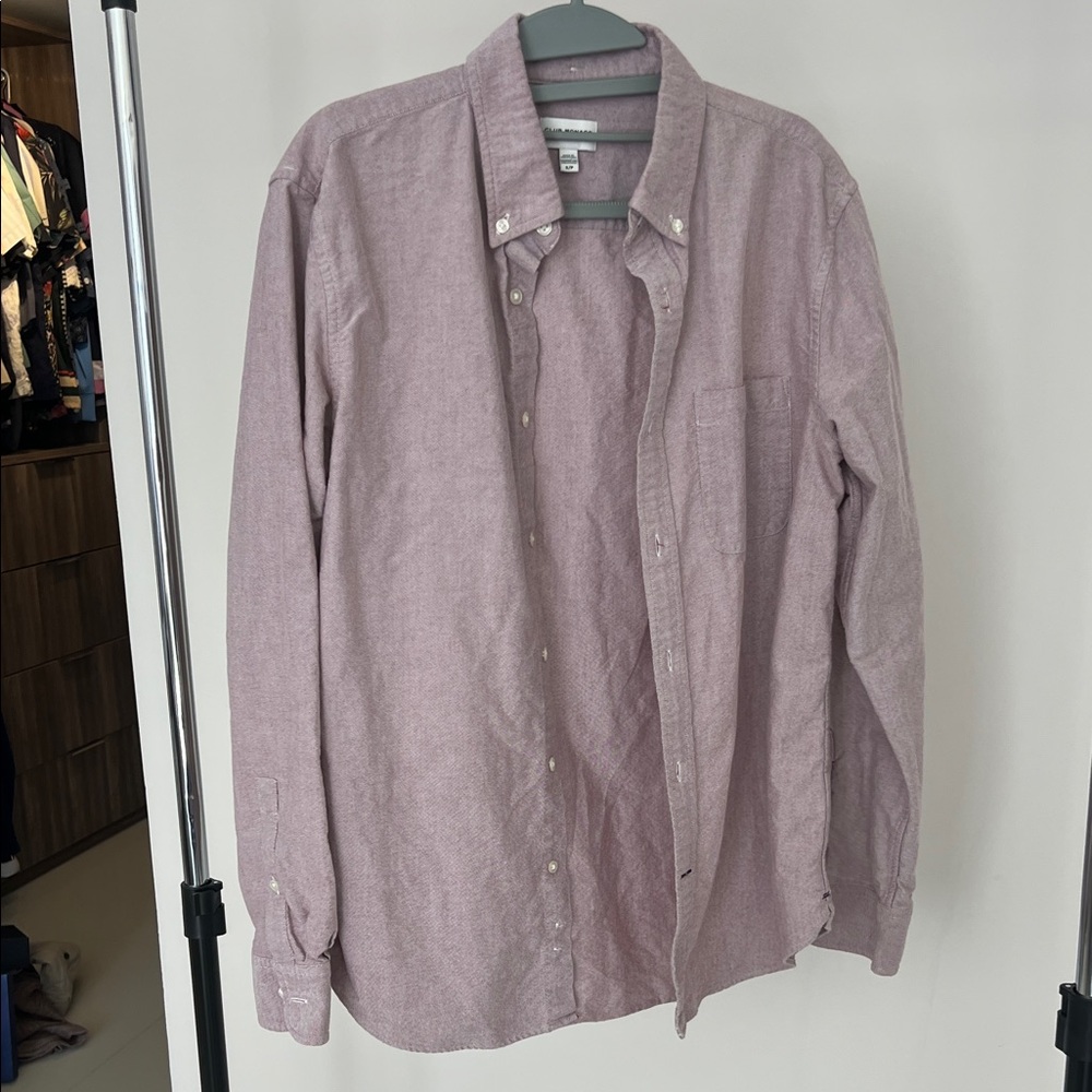 Club Monaco Lavender Casual Button-Down Shirt